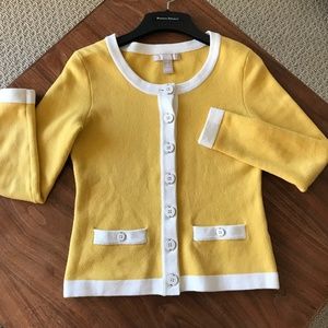 Banana Republic Yellow Knit Women Petit XS